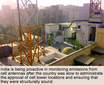 Cell Sites on Rooftops in India