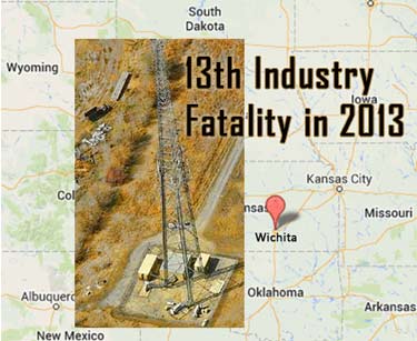 Tower tech dies after a 60-foot fall off of a tower in Kansas