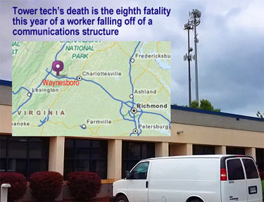 Virginia tower tech death is the eighth one in 2013.