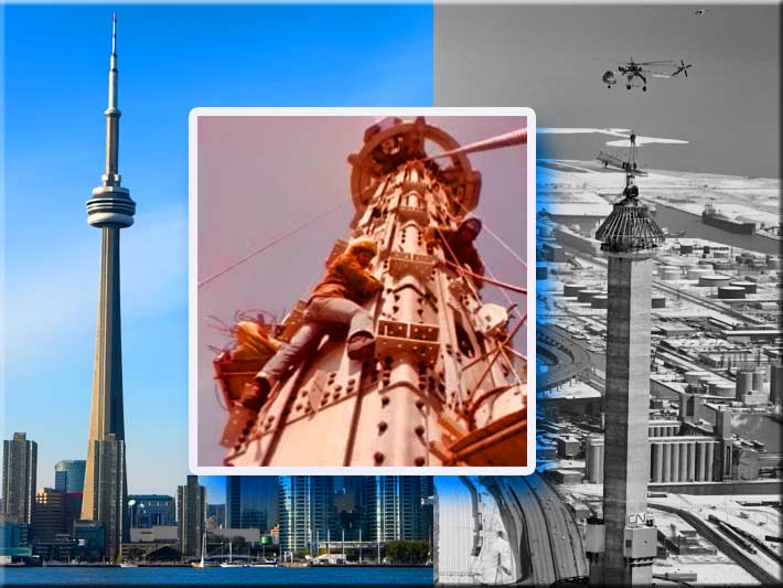 What materials were used to build the CN Tower?