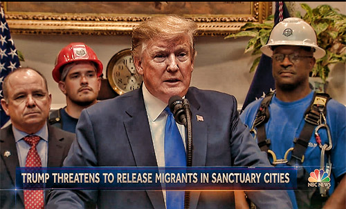 Although 18-plus-million viewers saw the important role that tower techs have in building out 5G, additional millions saw workers in back of President Trump as he fielded a question from a reporter about sanctuary cities.