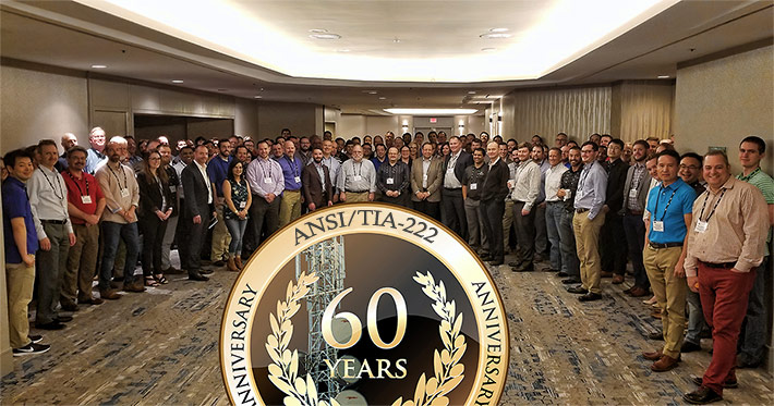 This week TIA's TR-14 Engineering Committee celebrated the 60th anniversary of ANSI/TIA-222 Structural #Standards for Steel Antenna Towers and Supporting Structures. This critical #telecom specification helps modify old & build new communications towers to empower connectivity