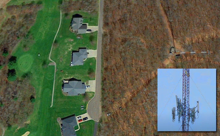 PROTECTING AGAINST A HOLE IN ONE'S ROOF - Bloomer residents were evacuated from their golf course view homes when authorities informed them that a nearby guyed tower could possibly collapse. The structure currently has one carrier tenant at approximately 470 feet.