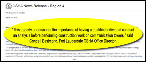 On March 27, 2018, Fort Lauderdale OSHA Office Director Condell Eastmond heralded their investigation and the resulting citation against Tower King ll. However, there will be deafening silence from Eastmond regarding their abject failure in presenting a plausible case before the Commission.