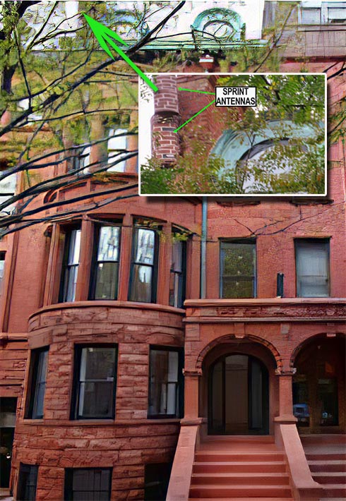 The owners of this Upper West Side NYC townhouse are suing Sprint for unauthorized use of their property, breaching an eight-year-old agreement and causing damage to their $12 million home.