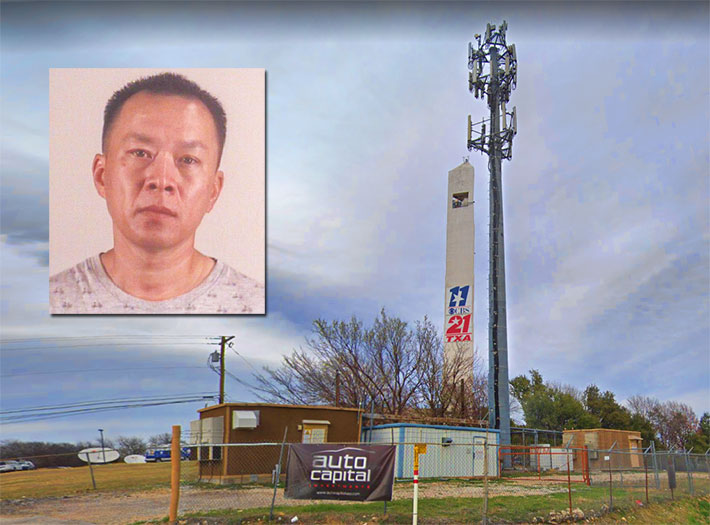 Van Su Tran was arrested after he allegedly decimated dozens of Sprint sites by stealing their routers. The above Bridge Street, Fort Worth site proved to be his undoing as police were able to track him almost in real time.