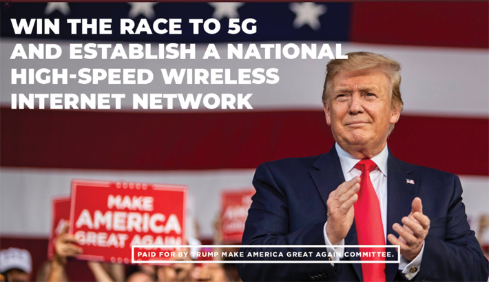 President Trump's campaign ad teaser offered little information regarding a national new 5G network