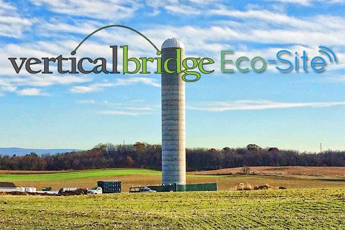 One of the macro sites that Vertical Bridge acquired in the acquisition is this120-foot multi-tenant silo in Hagerstown, Maryland