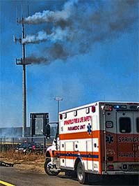 Cell tower fire in Oregon