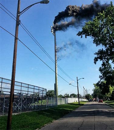 Monopole fire in Grandview Heights, Ohio