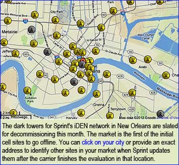 Nextel to decommission 30,000 cell sites, starting in New Orleans