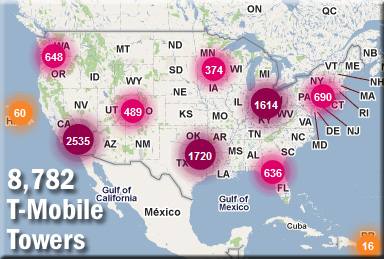 T-Mobile Towers In the U.S.