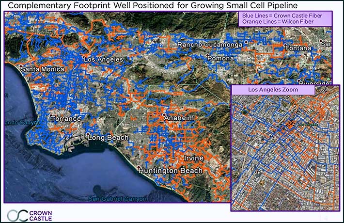 Crown Castle Fiber Map Crown S California Fiber Miles Increase By 1 900 With Wilcon Buy Wireless Estimator