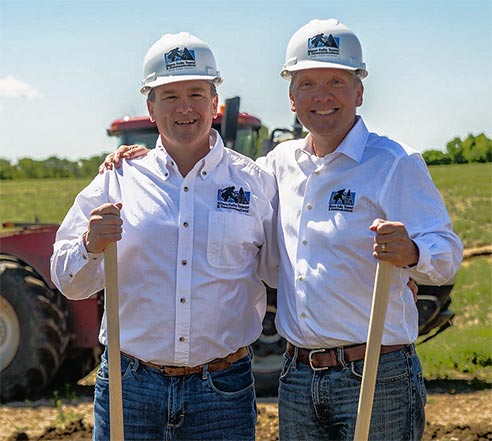 Sioux Falls Tower Vice-President Bart Roberts and President Craig Snyder officiated during the company's groundbreaking ceremonies