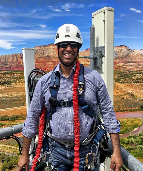 If you're the Chairman of the FCC, you're expected to climb higher than your commissioners, and Ajit Pai did, climbing to over 130 feet in Colorado.