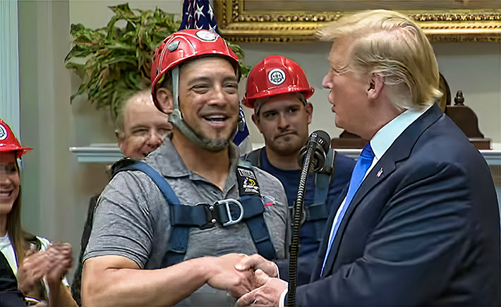 When President Trump asked Kenneth Massengale on Friday how high does he climb, the Teltronic Tower tech replied, p to 1,000 feet. “I don’t want that job,” said the President. But approximately 30,000 climbers do, and were recognized nationally in the White House for the exacting and challenging work they do to build and maintain America’s telecommunications networks.