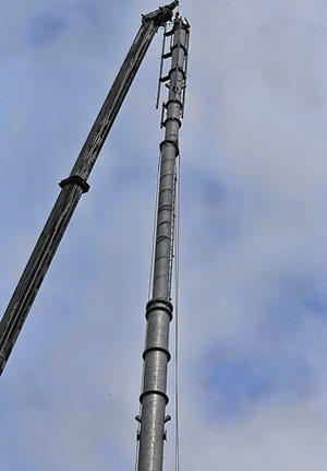 Both tower techs were on this monopole structure when they fell