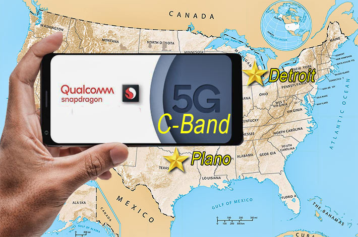 The calls were made using a 5G smartphone form factor mobile test device powered by the Qualcomm® Snapdragon™ X55 5G Modem-RF System using the Nokia AirScale baseband and 5G massive MIMO (mMIMO) 64T64R C-Band radio