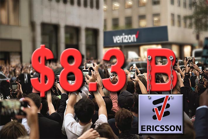 Ericsson saw a considerable drop in revenues from China where approximately 10% of its revenues were generated, but Verizon's $8.3 Billion deal with the Swedish company lifted its financial outlook.