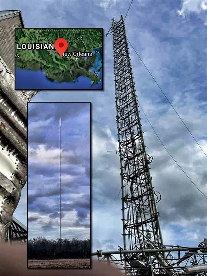 Approximately 160 feet of the 1,999-foot tower is standing