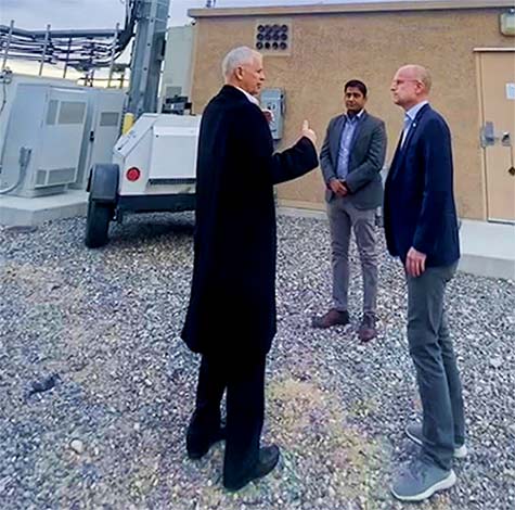 Dish Chairman Charlie Ergen (left) and FCC Commissioner Brendan Carr at one of Dish's 148 tower site locations in Las Vegas.