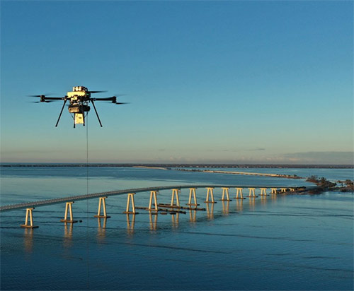 Verizon is using a tethered drone carrying a cell site that is providing service to a 5-7 mile radius around Sanibel Island and the southern part of Pine Island. Verizon is the only carrier detailing their restoration efforts, identifying generator failures, flooded cell sites and other issues affecting their network conditions. 
