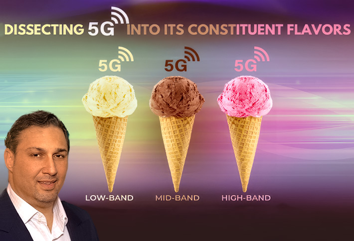 5Gelato? Subcarrier Communications President John Paleski uses Neapolitan ice cream flavors to easily explain low, mid, and high-band frequencies required for 5G.