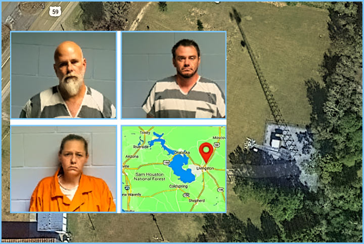 HANSELS AND GRETEL – Similar to the clever Hansel leaving a trail of breadcrumbs to show Gretel their return path once they escaped in the Grimm’s fairytale, these three less than ingenious Livingston, TX methheads provided Polk County Sheriff’s deputies with a worn path back to their home after they broke into a Verizon cell site and stole equipment.