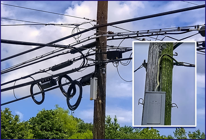These photographs of lead-sheathed cables outside of the plaintiff's home were included in the lawsuit that said that the Comcast worker would have to 