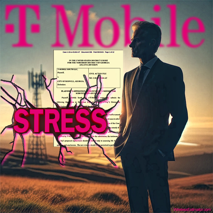 Roswell, Georgia’s lead counsel, knew that professional engineer Ronald Graiff was their foundation of RF engineering support for defending T-Mobile’s lawsuit against the city, and was taken back when he quit on March 2, 2024, stating it was due to his “mental stress, his age, and his personal situation.” T-Mobile disagrees, alleging that he only resigned after they presented in a pretrial brief “the fundamental flaws in Mr. Graiff’s opinions and, critically, his failure to use any standard methodologies or tests to produce any concrete evidence supporting his opinions.”