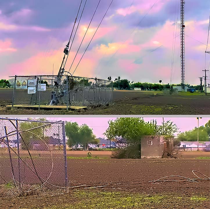 TV tower in La Fiera Texas could possibily collapse