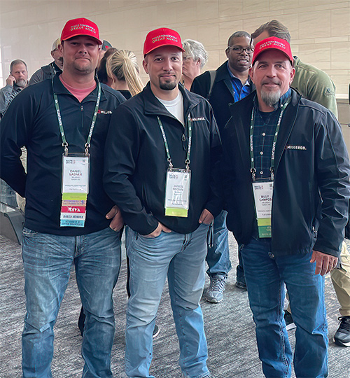 MTWGA – Make Tower Work Great Again hats were prominently seen this morning, worn by numerous attendees, including these three workers from MILLERCO proudly sporting them. The petition has sparked widespread enthusiasm, rallying support through NATE and other industry advocates to address critical challenges. The goal is to drive meaningful change, ensuring the long-term sustainability of wireless infrastructure contracting.