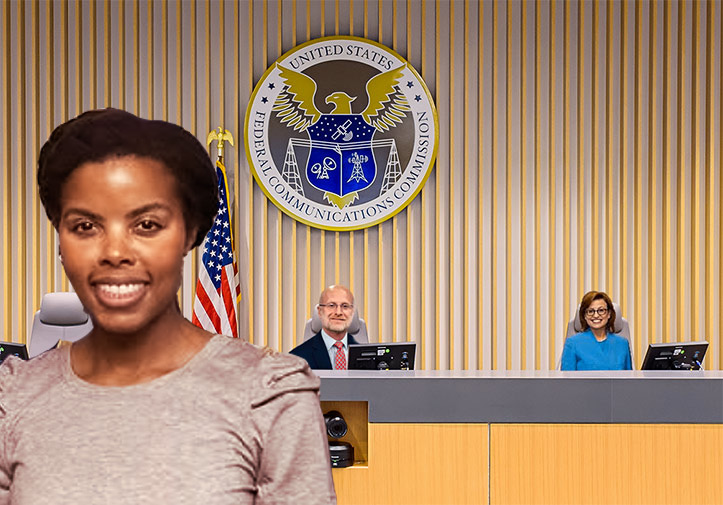 THEN THERE WERE THREE — From left, newly confirmed Commissioner Olivia Trusty, FCC Chair Brendan Carr, and Commissioner Anna Gomez will take their seats in the Commission meeting room during the FCC’s upcoming June 26 Open Meeting. With Trusty’s confirmation restoring a quorum, the Commission can now move forward with full rulemaking authority—clearing the way for key votes on spectrum policy, broadband deployment, and infrastructure streamlining.