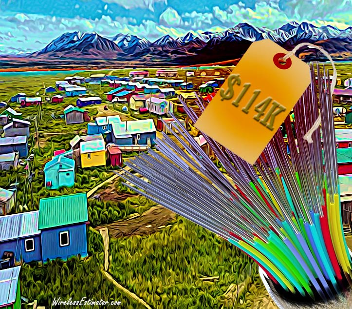 Across Chevak and the surrounding Kusilvak Census Area, the median owner-occupied home value is about $72,700. Under Alaska’s preliminary BEAD slate, Quintillion’s fiber cost is $113,578 per location—that’s ~56% more than the average home is worth, putting the per-address subsidy well above local property values.