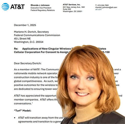 The NATE-AT&T agreement submitted to the FCC by Rhonda J Johnson Executive Vice President Federal Regulatory Relations